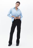 Women Blue Oversize Poplin Shirt