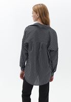 Bayan Çok Renkli Loose-Fit Çizgili Gömlek
