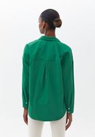 Women Green Oversize Poplin Shirt