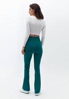 Women Green High Rise Flared Pants