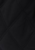 Women Black Quilted Coat with Hoody