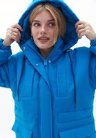 Women Blue Oversize Waterproof Coat