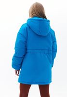 Women Blue Oversize Waterproof Coat