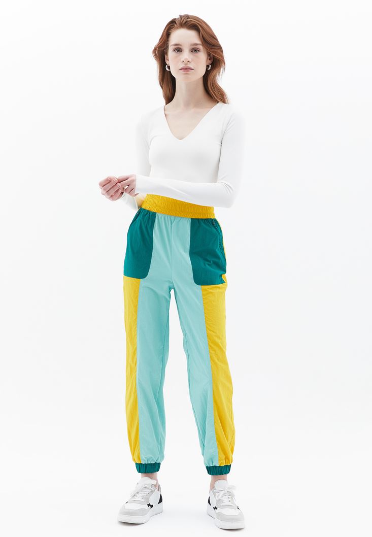 Women Mixed Waterproof Ultra High Rise Jogger Pants