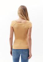 Women Brown Cotton Stretchy Tshirt