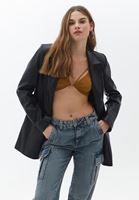 Biyeli Bralet ve Baggy-Fit Pantolon Kombini