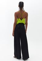 Bayan Siyah Yüksek Bel Wide-Leg Pantolon ( TENCEL™ )