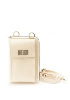 Women Beige Crocodile Texture Phone Bag