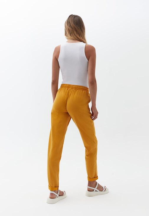 VIP【関税送料無料】希少 SPORTMAX BEIGE OCTTON BLEND PANTS Wide Leg Pants With Elastic Waistband Beige | Mexx.com