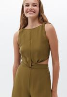 Bayan Yeşil Sırt Dekolteli Tulum ( TENCEL™ )