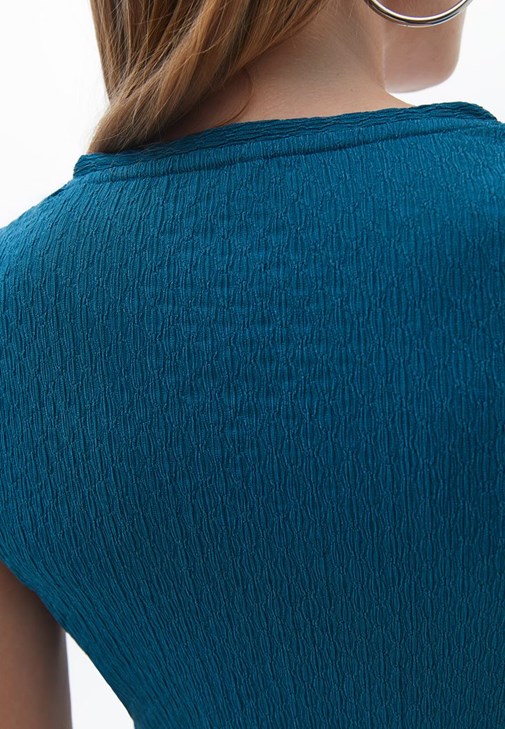 Bağlama Detay Crop ve Fit Pantolon Kombini