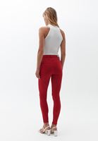 Women Red Skinny Pants with Push up Effect