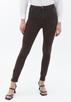 Women Brown Skinny Pants with Push up Effect