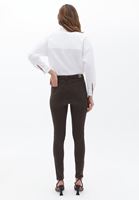 Women Brown Skinny Pants with Push up Effect