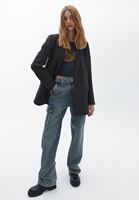 Bayan Kahverengi Boyfriend Blazer Ceket