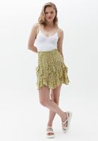 Women Mixed Ruffled Mini Skirt