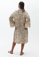Bayan Çok Renkli Püskül Detaylı Kimono