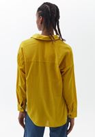 Women Yellow Cotton Oversize Shirt