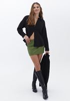 Women Black Cotton Oversize Shirt