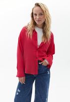 Women Pink Cotton Oversize Shirt