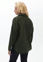 Women Green Cotton Oversize Shirt