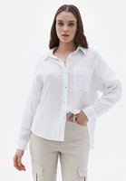 Women White Cotton Oversize Shirt