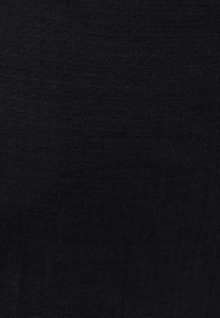 نساء أسود قميص من القطن كبير الحجم
