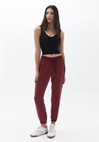 Bayan Bordo Yumuşak Dokulu Jogger Pantolon ( TENCEL™ )