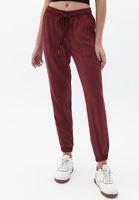 Bayan Bordo Yumuşak Dokulu Jogger Pantolon ( TENCEL™ )