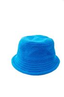 Women Blue Wool Blended Bucket Hat