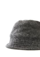 Women Grey Wool Blended Bucket Hat