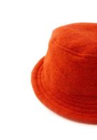 Women Orange Wool Blended Bucket Hat