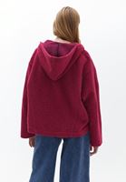 Women Pink Oversize Hooded Jacket