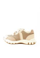 Women Beige Sneakers with Chain Detail