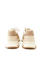 Women Beige Sneakers with Chain Detail