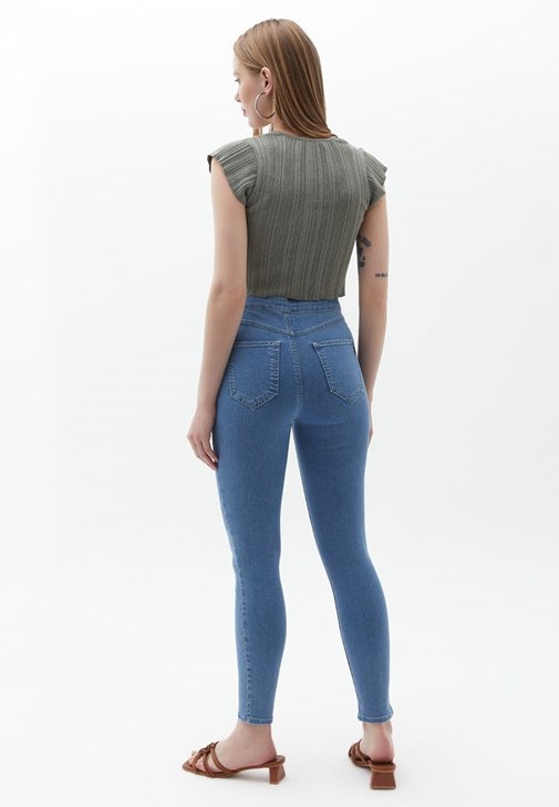 Jegging Skinny Pantolon ve Hırka Kombini