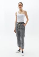 Women Grey Mid Rise Baggy Fit Pants