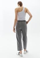 Women Grey Mid Rise Baggy Fit Pants