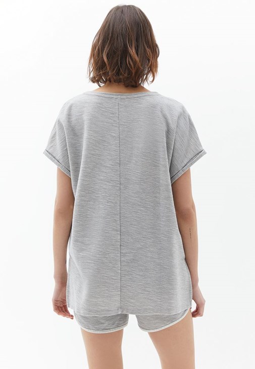 Tシャツ・カットソー \"BITTER CELLS\" Glow Layered Top Gray B254TS25GY グレー（灰色）系 BITTER CELLS(ビターセルズ) Tシャツ