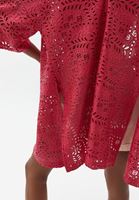 Women Pink Lace Kimono