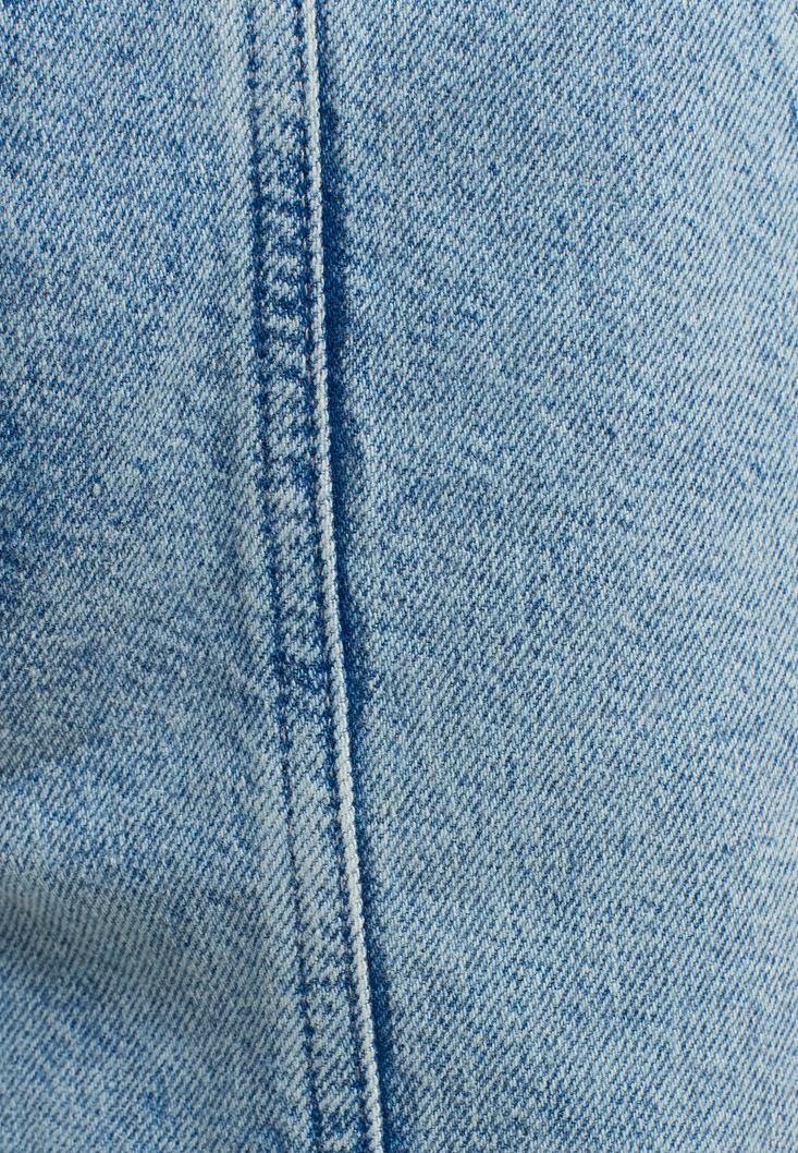 نساء أزرق بنطال جينز بخصر مرتفع