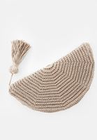 Women Beige Macrame Clutch