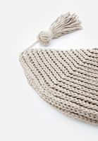 Women Beige Macrame Clutch