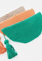 Women Green Macrame Clutch