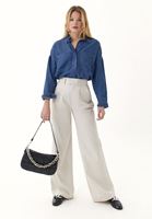 Bayan Mavi Oversize Denim Gömlek ( TENCEL™ )