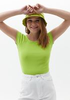 Women Green Cotton Stretch Tshirt