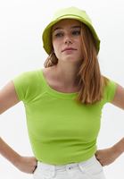 Women Green Cotton Stretch Tshirt