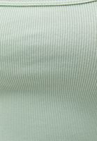 Women Green Square Neck Crop Top
