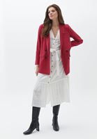 Women Pink Linen Blazer Jacket