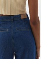 Bayan Mavi Ultra Yüksek Bel Wide-Leg Denim Pantolon